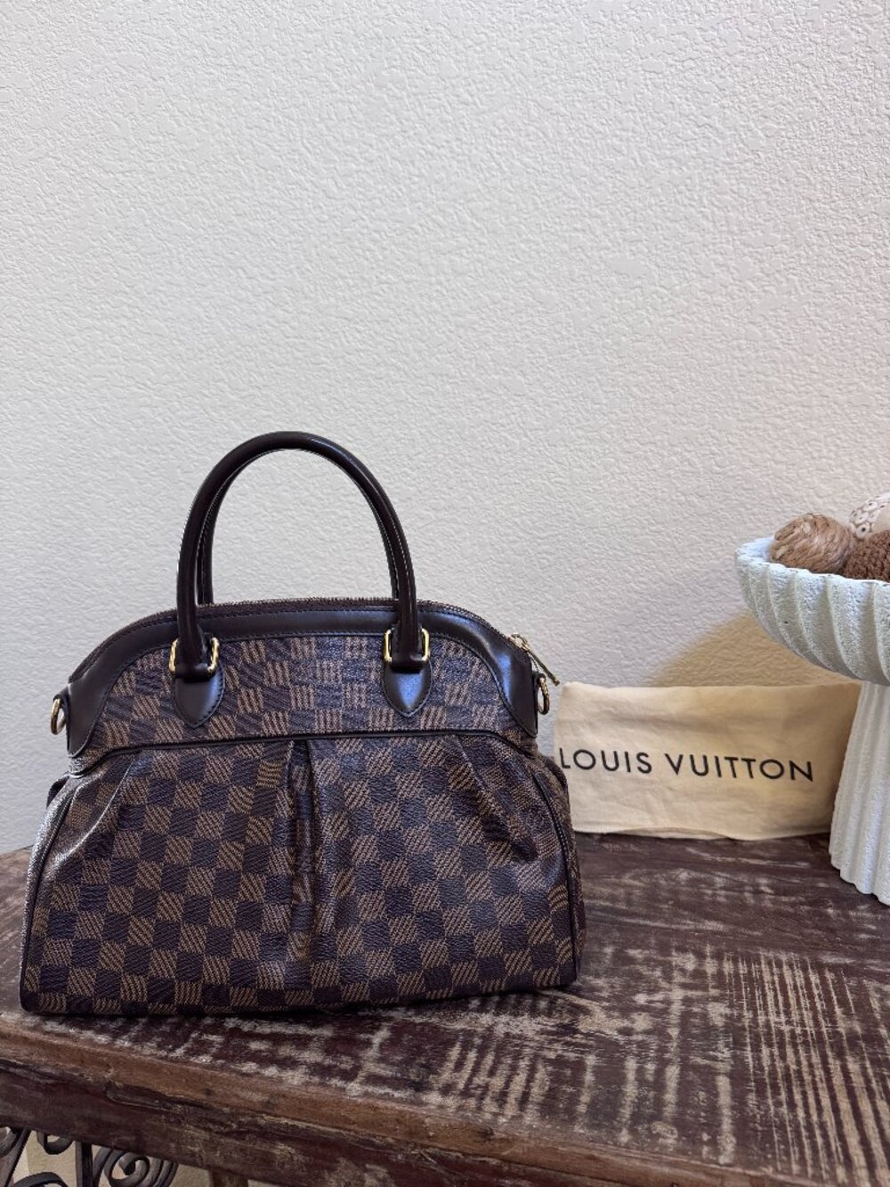 Louis Vuitton Trevi PM Damier Ebene Authentic COA